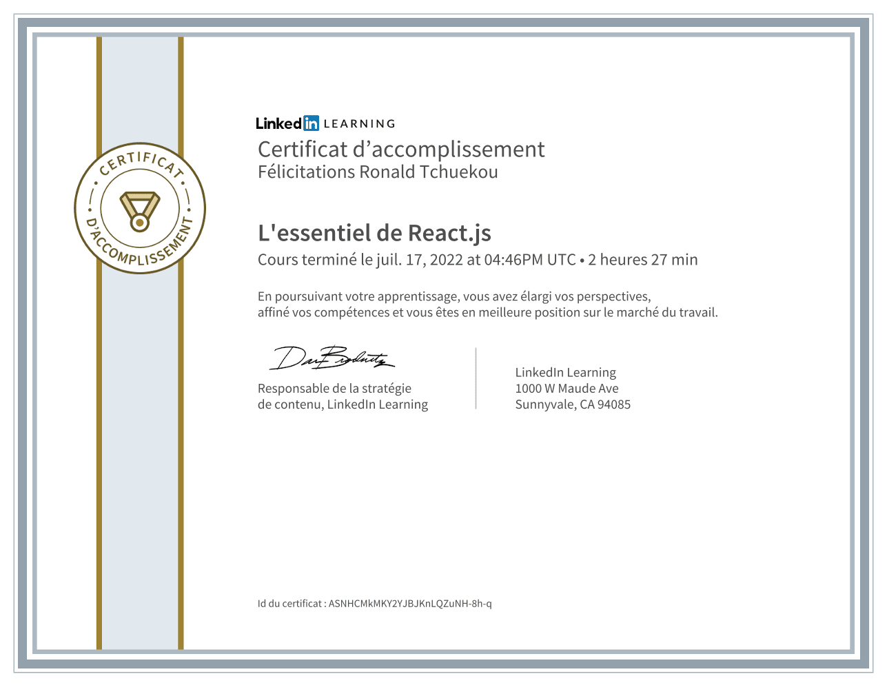 Essential React.js Certification